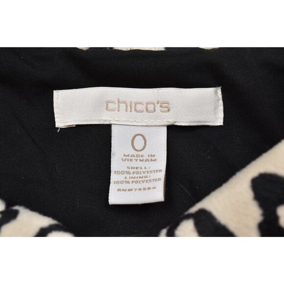 Chico's Women's Animal Print Button Blazer Jacket Size 0 Cheetah Brown Polyester - Picture 7 of 8